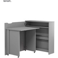 Lenart Work Concept Slim CW-02L ausziehbarer schreibtisch mit regalen - links - 79 cm tischplatte in matt grau von BIM FURNITURE