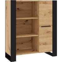 Bücherregal offen nuka j 90 cm schrank handwerks-eiche / schwarz matt von BIM FURNITURE