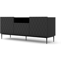 Bim Furniture - TV-Möbel diuna 145 cm 2D1K Matt Schwarz mit Füßen von BIM FURNITURE
