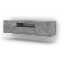Bim Furniture - TV-Schrank aura 150 cm hängend oder stehend beton von BIM FURNITURE
