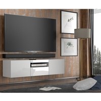 Bim Furniture - TV-Schrank aura 150 cm hängend oder stehend weiß matt / glänzendes weiß von BIM FURNITURE