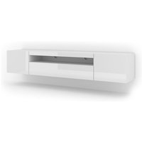 Bim Furniture - TV-Schrank aura 200 cm hängend oder stehend weiß matt / glänzendes weiß von BIM FURNITURE