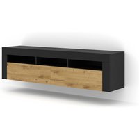 Bim Furniture - TV-Schrank moreno 160 cm hängend oder stehend schwarz matt / handwerks-eiche von BIM FURNITURE