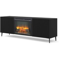 TV-Schrank RAVENNA B 177 cm 2D schwarz mit Kamin TV-Schrank RAVENNA B 177 cm 2D schwarz mit Kamin von BIM FURNITURE