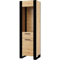 Bim Furniture - Vitrine nuka e 188 cm handwerks-eiche / schwarz matt von BIM FURNITURE