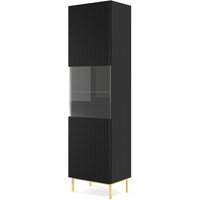 Bim Furniture - Vitrine ravenna b 1D 60 cm gefrästes schwarz matt + rahmen Bim Furniture - Vitrine ravenna b 1D 60 cm gefrästes schwarz matt + rahmen von BB-LOISIR
