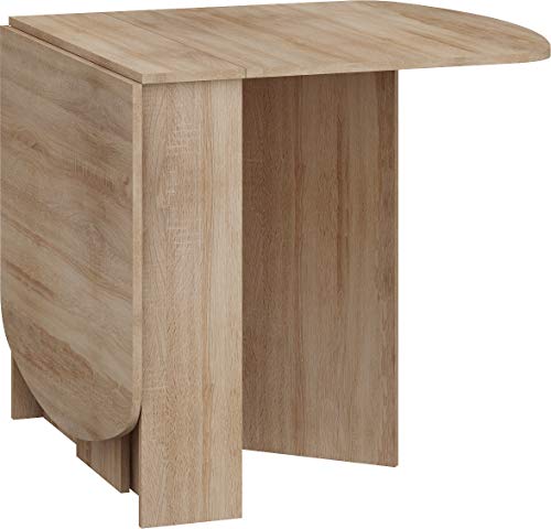 BIM Furniture Ausziehtisch HOMI Mini 2 150x80x75 cm Klapptisch Küchentisch Esstisch Oval Tisch (Sonoma Eiche) von BIM Furniture