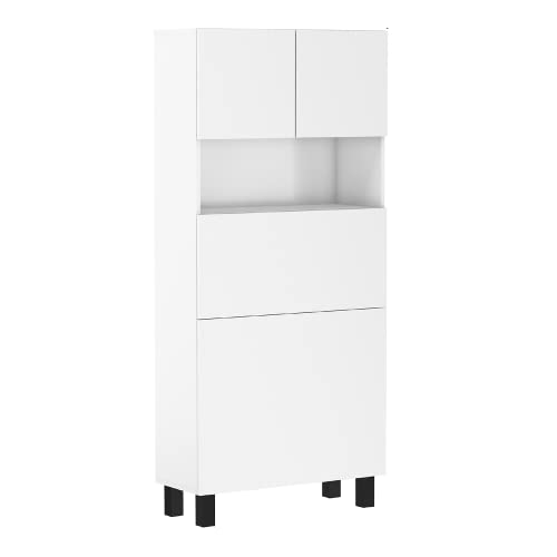 BIM Furniture Klappbare Schreibtischregale HOMI-Regale Haushaltsbüro Wandtisch Computertisch Laptop-Tisch Klapptisch (weiß matt) von BIM Furniture