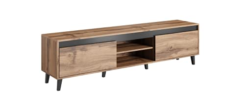 BIM Furniture TV Stand Lotta II 170 cm Lowboard Schrank TV Tisch Sideboard Kommode wotan Eiche anthrazit von BIM Furniture