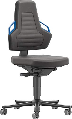 Arbeitsdrehstuhl Nexxit Rl.Supertec-Gewebe schwarz Griff blau 450-600mm BIMOS von bimos