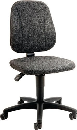 Arbeitsdrehstuhl Unitec Rollen Stoffpolster grau 4 40-620mm BIMOS von bimos