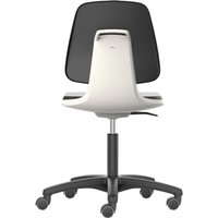 Bimos - Arbeitsstuhl Labsit 2, K-Leder weiß Sitzhöhe 450-650 mm, mit Rollen Bimos - Arbeitsstuhl Labsit 2, K-Leder weiß Sitzhöhe 450-650 mm, mit Rollen von BIMOS