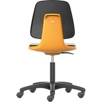 Arbeitsstuhl Labsit 2, pu orange Sitzhöhe 450-650 mm mit Rollen - Bimos von BIMOS