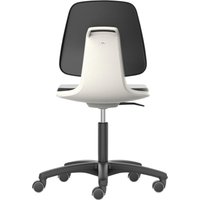 Bimos - Arbeitsstuhl Labsit 2, pu weiß Sitzhöhe 450-650 mm mit Rollen von BIMOS
