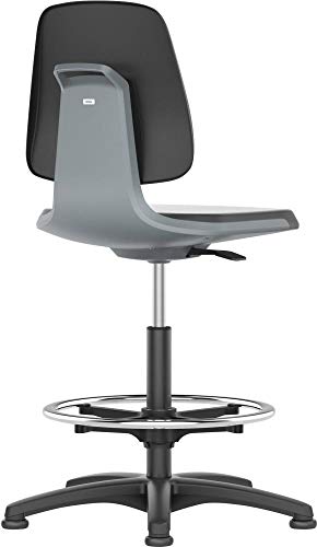 Bimos-Sitztechnik Interstuhl Büromöbel GmbH & Co Arbeitsdrehstuhl m. Gleitern/Fußring PU-Schaum Sitzschale anthr. Sitzhöhe 520-770 von bimos