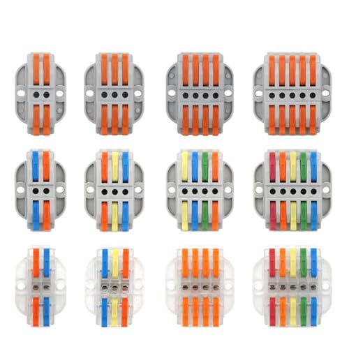 1/5/10 Stück Schnelle Universalverdrahtung Kompaktleiteranschlüsse 223 Dockingkabelanschlüsse mit Schraubloch Push-in-Klemmenblock(223-3P TM,25PCS) von BIMRTGXR