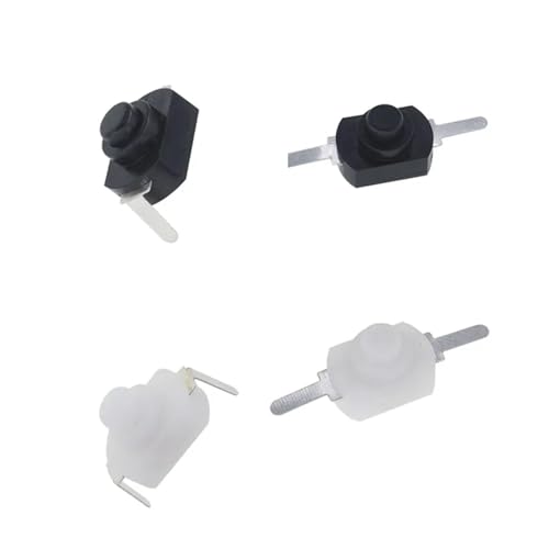 10 STÜCKE 1208YD Druckschalter 30 V 1A Taschenlampe Taschenlampe SCHLOSS Tischlampe Schalter EIN-AUS(Black straight needl) von BIMRTGXR