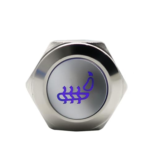19 mm Metall mit Lichttastensymbolen Drucktastenschalter Momentary/Rast 12 V for Autositzheizung 1 Stück(Purple Led,19MM_LATCHING) von BIMRTGXR