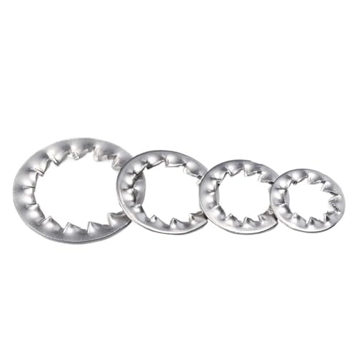 304 Edelstahl M3 M4 M5 M6 M8 M10 M12 - M24 Innenverzahnte Fächerscheibe Rüttelfeste Dichtung(M14-5PCS) von BIMRTGXR