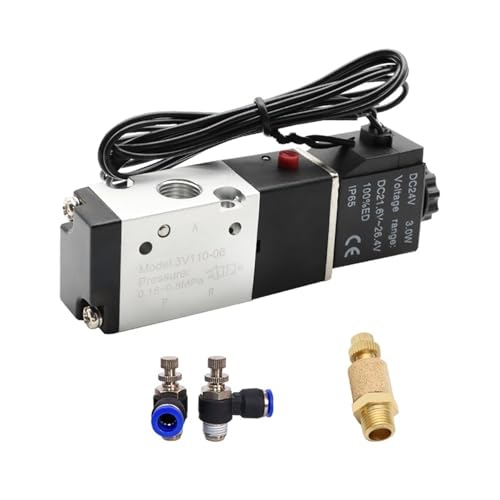 3V110-06 1/8 "Magnetventil 3/2 Weg DC12V 24V AC110V 220V 1 stücke(3V110-06 Wire-SL4-01,DC12) von BIMRTGXR