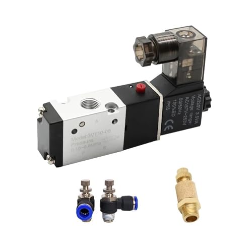 3V110-06 1/8 "Magnetventil 3/2 Weg DC12V 24V AC110V 220V 1 stücke(3V110-06 w SL8-01,AC220) von BIMRTGXR