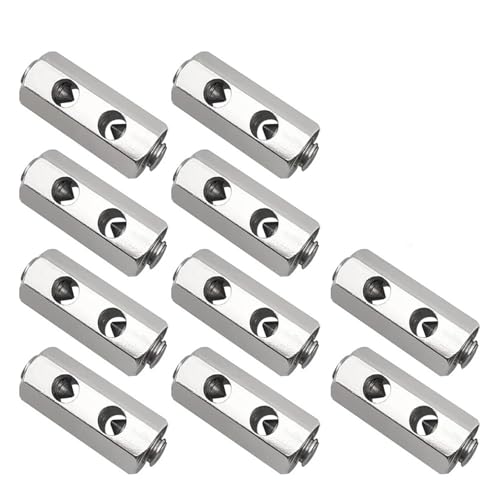 4 mm Drahtseil-Kabelklemme, 4,2 mm, Doppelloch-Verriegelung, große Größe, langlebig, starke Tragfähigkeit, Inbusschlüssel senden, 10/20/5 Stück(4mm Clamp X20PCS) von BIMRTGXR