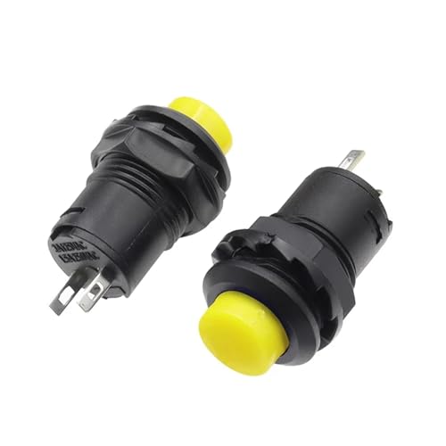 5/20/100PCS 12MM Runde Taste Schalter Selbstsichernde DS-428/427 Selbst-Reset Druckschalter(Yellow,SELF RESET_5PCS) von BIMRTGXR