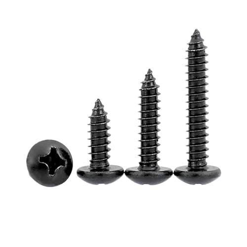 M1 M1.2 M1.4 M1.7 M2 M2.3 M2.6 M3 304 A2 Edelstahl Kreuzschlitz-Flachkopf-Mikro-Blechschrauben for Holz, 50 Stück(8mm,M2.6) von BIMRTGXR