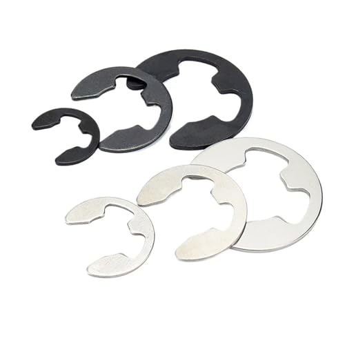 M1.2 1.5 2 2.5 3 4 5 6 8 10 11 12 13 14 bis M24 65Mn Edelstahl E-Clip Sicherungsring Sicherungsring Unterlegscheibe for Welle 10/100 Stück(304 Stainless steel,10pcs M19) von BIMRTGXR