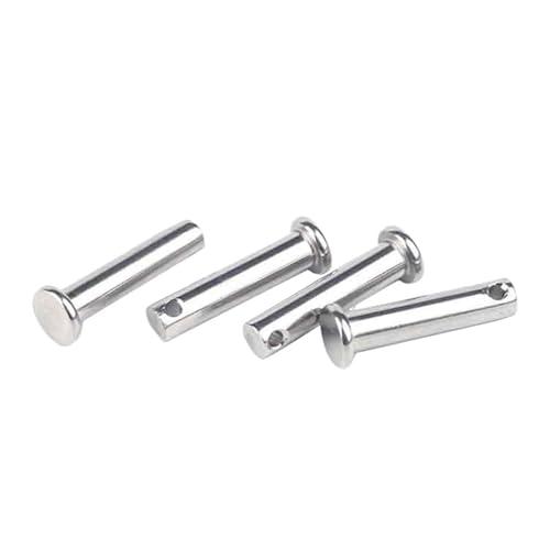 M10-M16 Gabelkopfbolzen mit Kopf, Schaft aus Edelstahl 304, Flachkopf mit Loch, M12 M14, Zylinderstift, 1–10 Stück(M16x80-1Pcs) von BIMRTGXR
