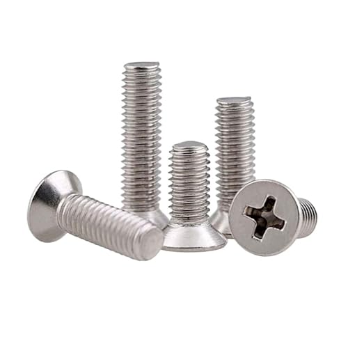M2 M2.5 M3 M3.5 M4 M5 304 Edelstahl Kreuzschlitz Flach Senkkopfschraube Bolzen GB819 10/50 Stück(12mm,50pcs M2.5) von BIMRTGXR