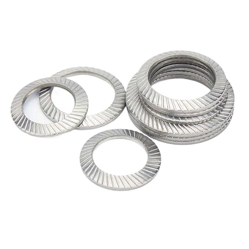 M2.5 M3 M4 M5 M6 M8 M10 M12 M14 M16 DIN9250 A2 304 Edelstahl Fächerscheibe Rändelscheibe Elastische Dichtung 10/50 Stück(50pcs M8) von BIMRTGXR