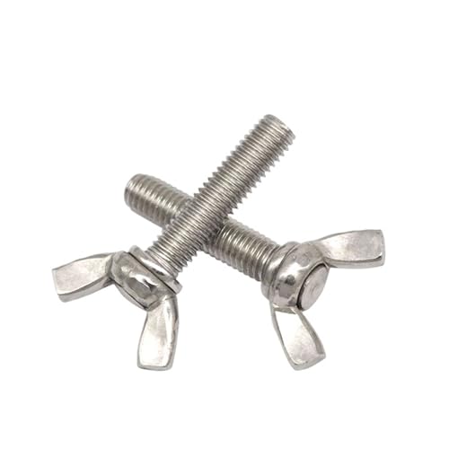M3-M10 Flügelschrauben Länge 6-100mm Edelstahl Schmetterlingsschraube DIN316 2/50 Stück(M3x25-50Pcs) von BIMRTGXR