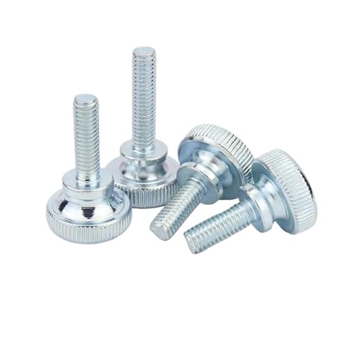 M3 M4 M5 M6 M8 M10 DIN464 GB834 Kopf Handfest anziehende Rändelschraube Vorhangfassade Glasschloss Rändelschraube Bolzen 1/5 Stück(14mm,2pcs M6) von BIMRTGXR