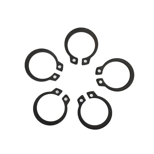 M3 bis M40 GB894 Schwarz 65mn Mangan 304 Edelstahl C Typ Externer Sicherungsring Halteclip Ringscheibe for Welle(Black 65mn steel,M16 50pcs) von BIMRTGXR
