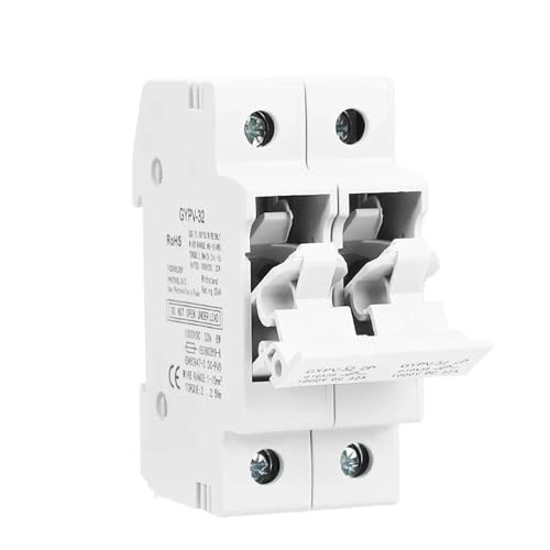 2P parallel DC-Sicherungshalter 10 * 38mm Hochspannungs-Solar-PV 1000VDC Sicherungseinsatz 10A 15A 20A 25A 30A(25A Fuse with Holder) von BIMRTGXR