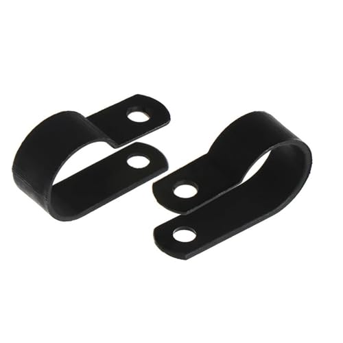 QVCTADPC 100pcs R -Typ Nylon Kabelklemme Kunststoff Black Nylon Befestigungselemente Kabelmontage Fix Hardware Elektrische Armaturen(13.2mm black) von BIMRTGXR