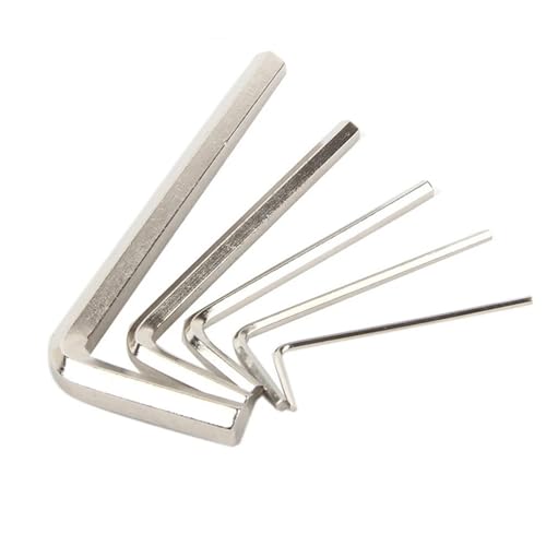 Vernickelter Inbusschlüssel 1,5/2 / 2,5/3/4/5/6/8/10/12 mm, 10 Stück(2.5mm) von BIMRTGXR