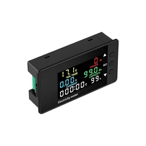 Voltmeter Amperemeter 6 in 1 DC 7,5-100V 20A 100A 200A 300A Wattmeter Digital Stromzähler Multifunktions (0-200A) von BIMRTGXR