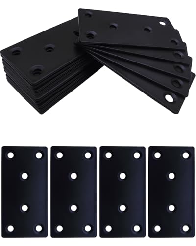 BINCKIN Flachverbinder Holzverbinder, 80 × 40 × 1.8mm Lochblech Montageplatte, 20 Stück Flachverbinder Edelstahl, Lochplatte Metall, Balkenverbinder, Flacheisen Gelocht von BINCKIN