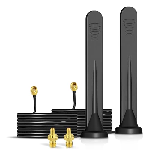 Bingfu 5G LTE 4G Antenne 5dBi SMA TS9 Externe Omni-Direktionale Antenne mit Magnetfuß und 3 m Kabel für Router, Modem, Hotspot, Gateway, Überwachungssysteme, IoT- & Smart-Home-Geräte von BINGFU