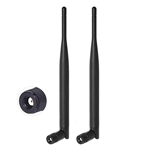 Bingfu RP-SMA WiFi Antenne 2,4 GHz 5,8 GHz 6 dBi MIMO Antenne (2 Stück) für Router, Booster, Range Extender, Gateway, Drahtlose Mini-PCI-Express, PCIE-Netzwerkkarte, USB-Adapter, Überwachungskamera von BINGFU