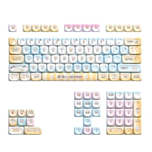 112keys Cartoon-Tier-Tastenkappen, 5-seitig, wärmesublimiert, für mechanische Tastaturen, Schalter, Tastenkappen-Set 112keys Cartoon-Tier-Tastenkappen, 5-seitig, wärmesublimiert, für mechanische Tastaturen, Schalter, Tastenkappen-Set von BINGGA