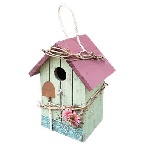 Wetter Holz Vogelbrutnest für Outdoor Hinterhof Vogelnest Haus Box für kleine Singvögel Wildvögel Unterschlupf Wetter Holz Vogelbrutnest für Outdoor Hinterhof Vogelnest Haus Box für kleine Singvögel Wildvögel Unterschlupf von BINGGA