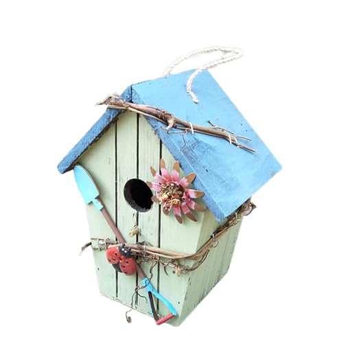 Wetter Holz Vogelbrutnest für Outdoor Hinterhof Vogelnest Haus Box für kleine Singvögel Wildvögel Unterschlupf von BINGGA