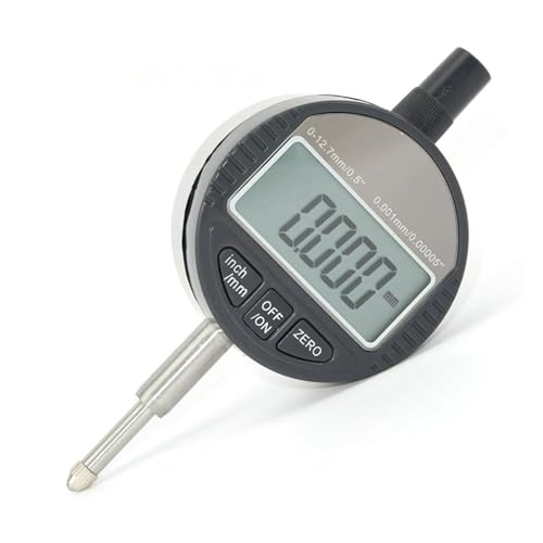 BINGNU 0,001 mm elektronischer Mikrometer 0,00005 Zoll Digitale Messuhr 0,001 mm 0-12,7 mm/1 Zoll Testindikatoren elektronisches Anzeigemessgerät(0.01mm) von BINGNU