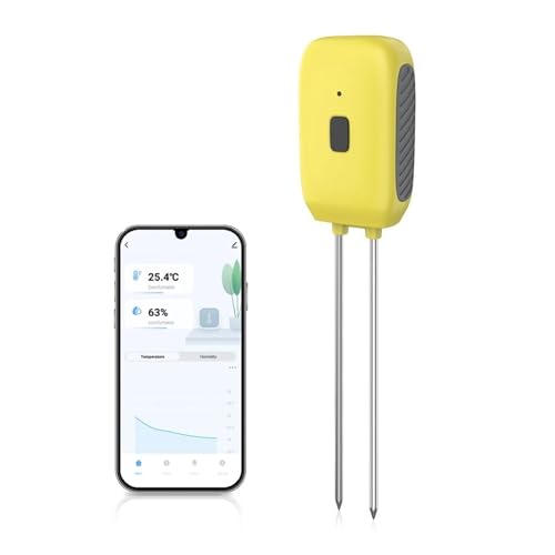 BINGNU Bodenfeuchtemessgerät, Bluetooth Tuya Bodentester Temperatur-Feuchtigkeitsmesser Smart Plant Wassersensor Thermohygrometer Datenlogger Für Gartenarbeit, Landwirtschaft BINGNU Bodenfeuchtemessgerät, Bluetooth Tuya Bodentester Temperatur-Feuchtigkeitsmesser Smart Plant Wassersensor Thermohygrometer Datenlogger Für Gartenarbeit, Landwirtschaft von BINGNU