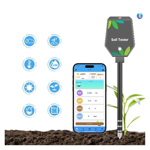 BINGNU Bodenfeuchtemessgerät, Smart Soil Tester Bluetooth APP Datenlogger Bodenfeuchte PH-Meter for Gartenbepflanzung Für Gartenarbeit, Landwirtschaft BINGNU Bodenfeuchtemessgerät, Smart Soil Tester Bluetooth APP Datenlogger Bodenfeuchte PH-Meter for Gartenbepflanzung Für Gartenarbeit, Landwirtschaft von BINGNU