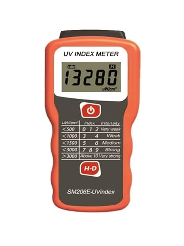 BINGNU UV-Messgerät, SM206E UV-Index-Messrät Digitaler UV-Strahlungsintensitätstester UVA UVB im Sonnenlicht Solailm-Blockierdetektor zur Messung von ultraviolettem Licht BINGNU UV-Messgerät, SM206E UV-Index-Messrät Digitaler UV-Strahlungsintensitätstester UVA UVB im Sonnenlicht Solailm-Blockierdetektor zur Messung von ultraviolettem Licht von BINGNU