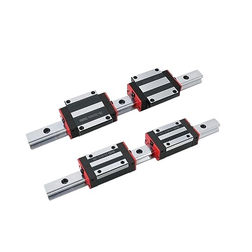 Linearschiene, 2 Stück HGR15 Quadratische Lineare Führungsschiene + 4 Stück HGH15CA /HGW15CC CNC-Gravur für CNC-Fräsmaschinen(400mm) von BINGNU